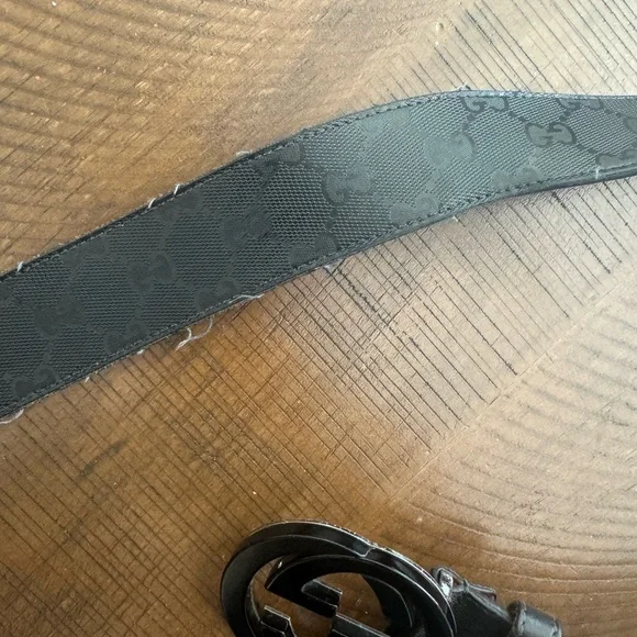 Athentic Gucci Black Monogram Belt - Picture 2 of 4